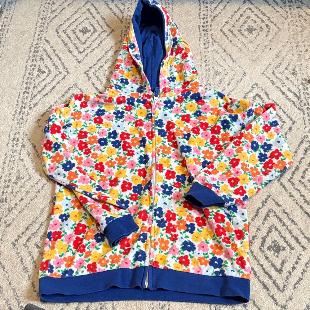Hanna Anderson Kids Floral Zip-Up Hoodie
